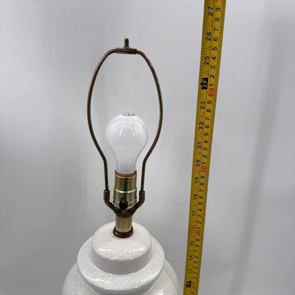 Vintage Chinoiserie Ginger Jar Table Lamp Crackle Glaze Ceramic